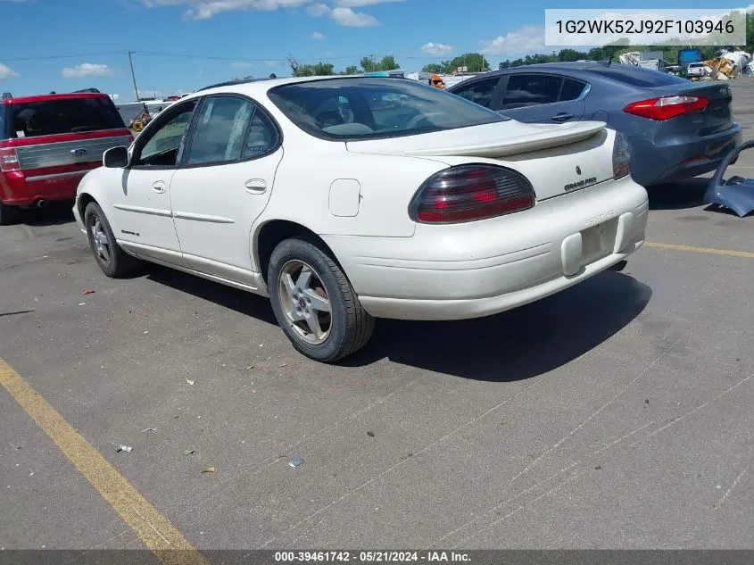 2002 Pontiac Grand Prix Se VIN: 1G2WK52J92F103946 Lot: 39461742