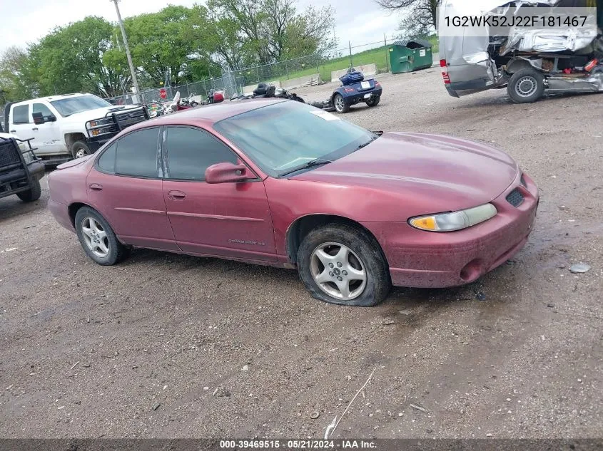 1G2WK52J22F181467 2002 Pontiac Grand Prix Se