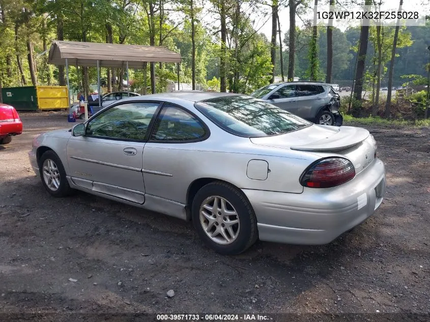 2002 Pontiac Grand Prix Gt VIN: 1G2WP12K32F255028 Lot: 39571733