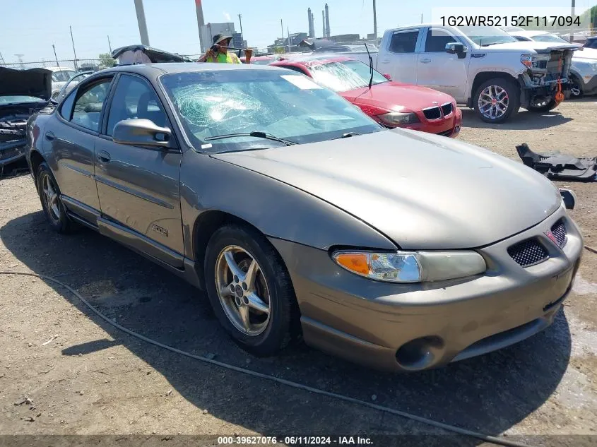 2002 Pontiac Grand Prix Gtp VIN: 1G2WR52152F117094 Lot: 39627076