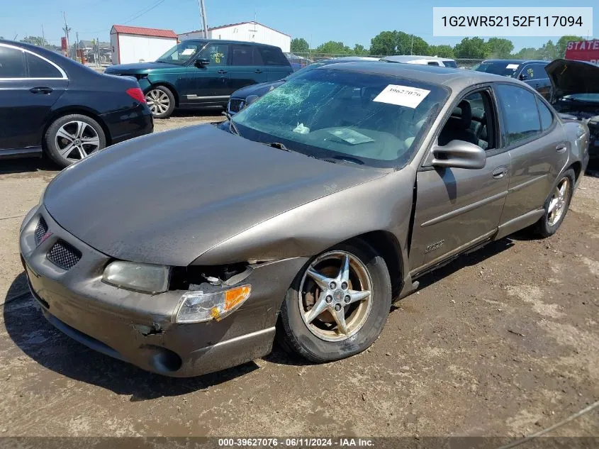 2002 Pontiac Grand Prix Gtp VIN: 1G2WR52152F117094 Lot: 39627076