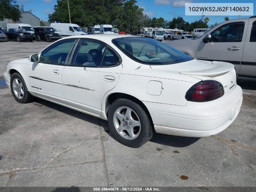 2002 Pontiac Grand Prix Se VIN: 1G2WK52J62F140632 Lot: 39648679