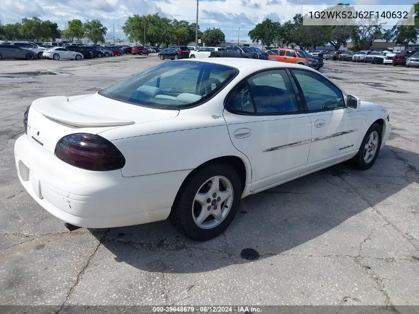 2002 Pontiac Grand Prix Se VIN: 1G2WK52J62F140632 Lot: 39648679