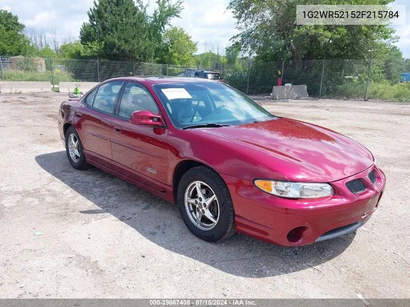 2002 Pontiac Grand Prix Gtp VIN: 1G2WR52152F215784 Lot: 39867405