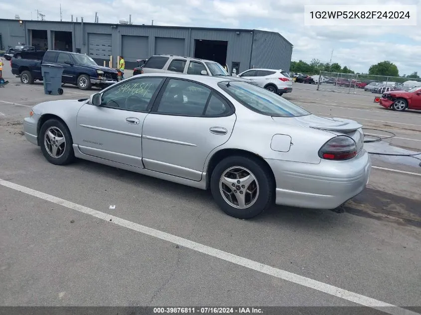 2002 Pontiac Grand Prix Gt VIN: 1G2WP52K82F242024 Lot: 39876811