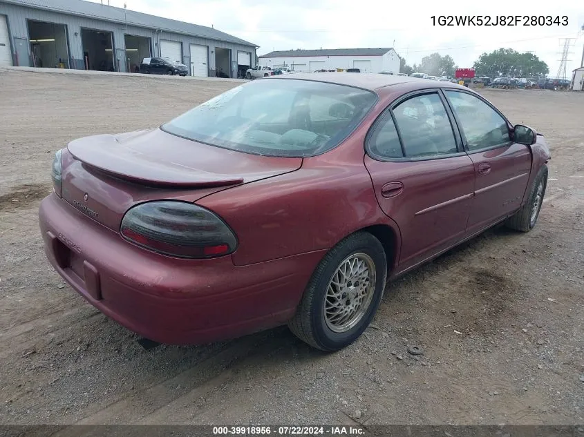 2002 Pontiac Grand Prix Se VIN: 1G2WK52J82F280343 Lot: 39918956