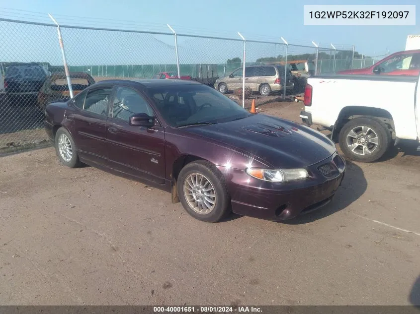 1G2WP52K32F192097 2002 Pontiac Grand Prix Gt