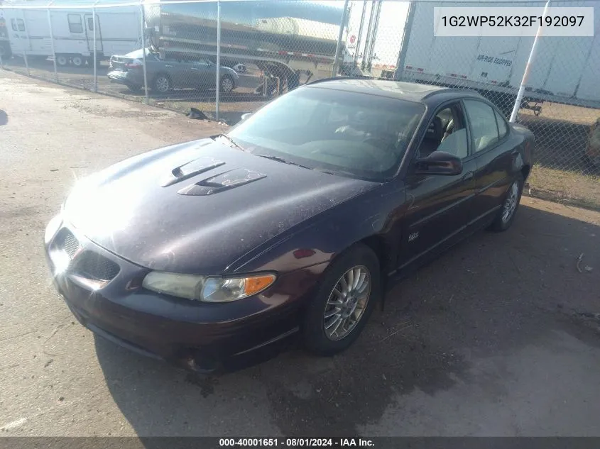 1G2WP52K32F192097 2002 Pontiac Grand Prix Gt