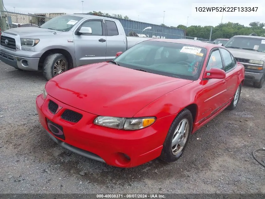 2002 Pontiac Grand Prix Gt VIN: 1G2WP52K22F133347 Lot: 40038371