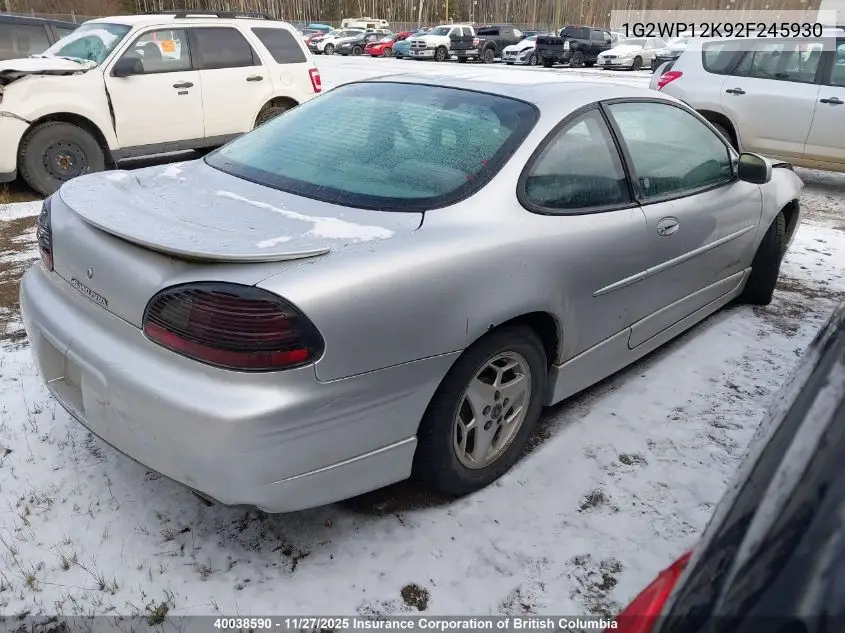 1G2WP12K92F245930 2002 Pontiac Grand Prix Gt