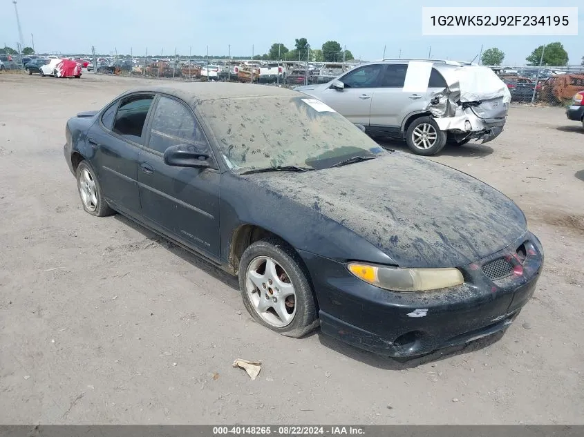 2002 Pontiac Grand Prix Se VIN: 1G2WK52J92F234195 Lot: 40148265