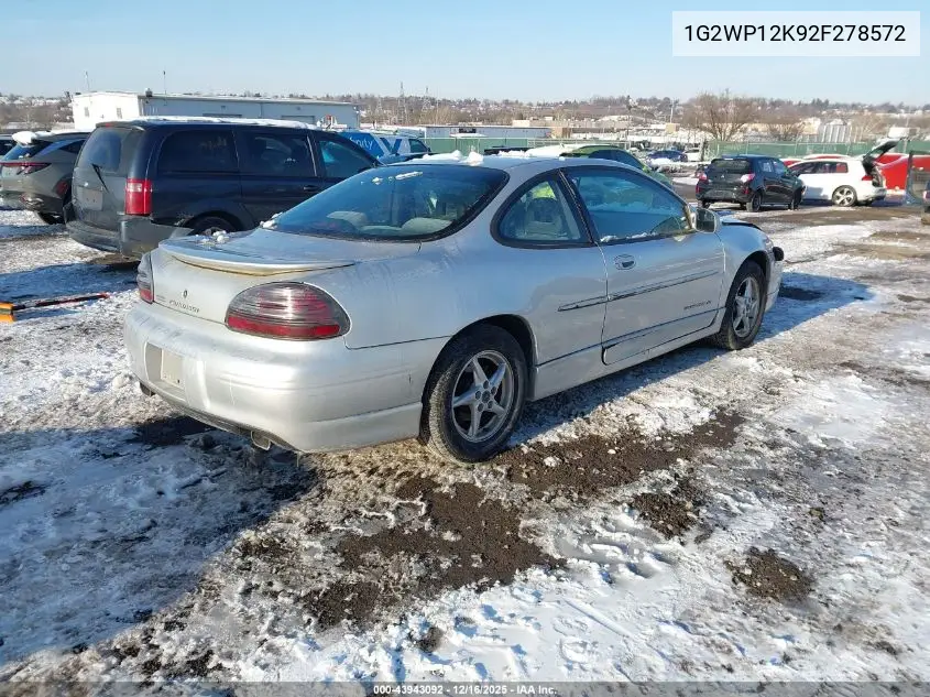 1G2WP12K92F278572 2002 Pontiac Grand Prix Gt