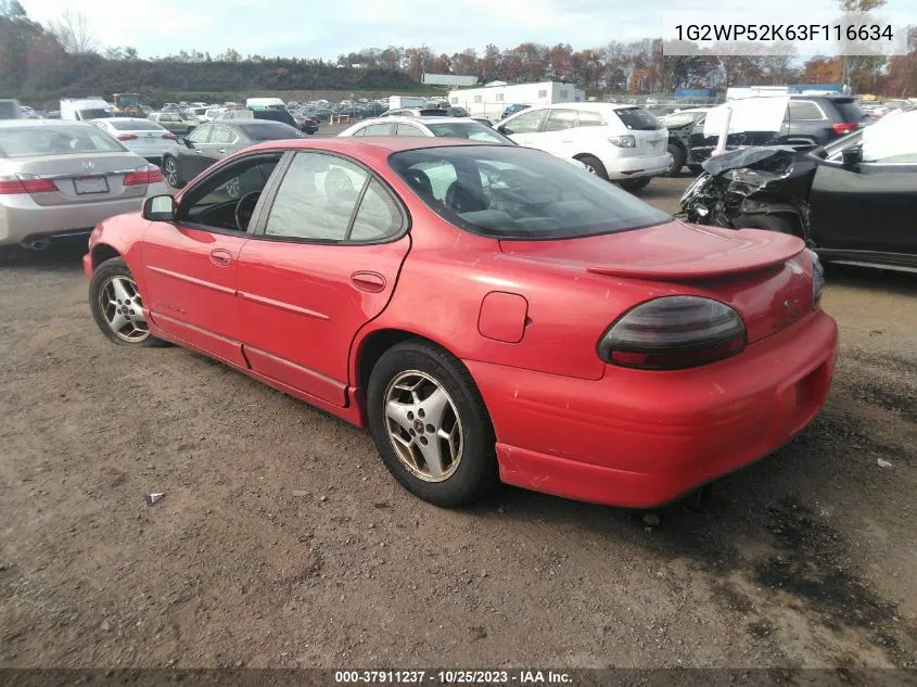 1G2WP52K63F116634 2003 Pontiac Grand Prix Gt