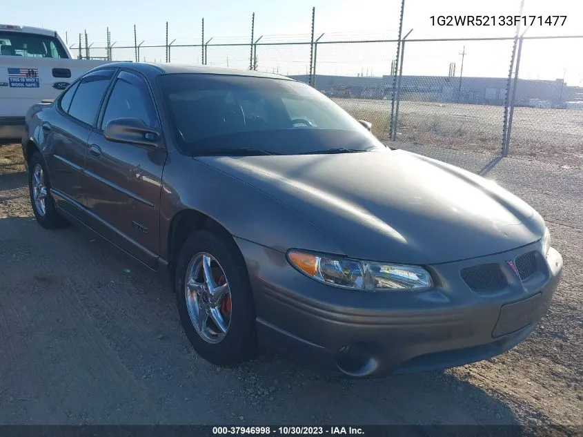 2003 Pontiac Grand Prix Gtp VIN: 1G2WR52133F171477 Lot: 37946998