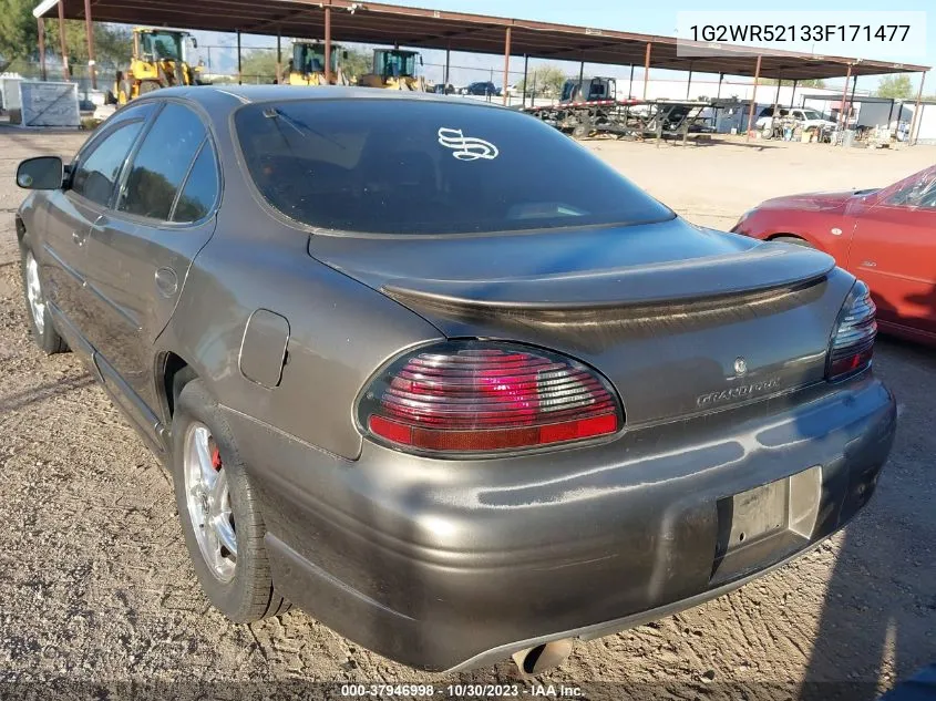 2003 Pontiac Grand Prix Gtp VIN: 1G2WR52133F171477 Lot: 37946998