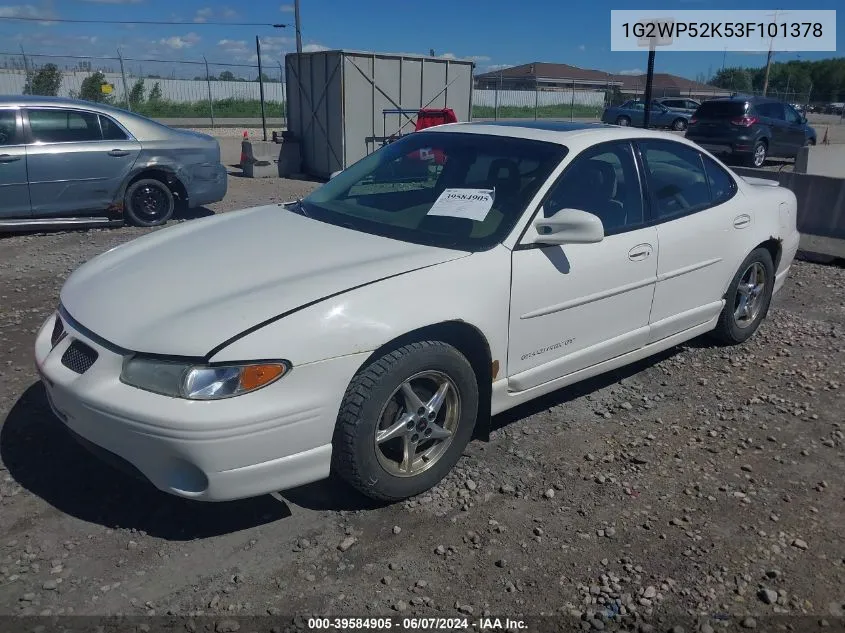 2003 Pontiac Grand Prix Gt VIN: 1G2WP52K53F101378 Lot: 39584905