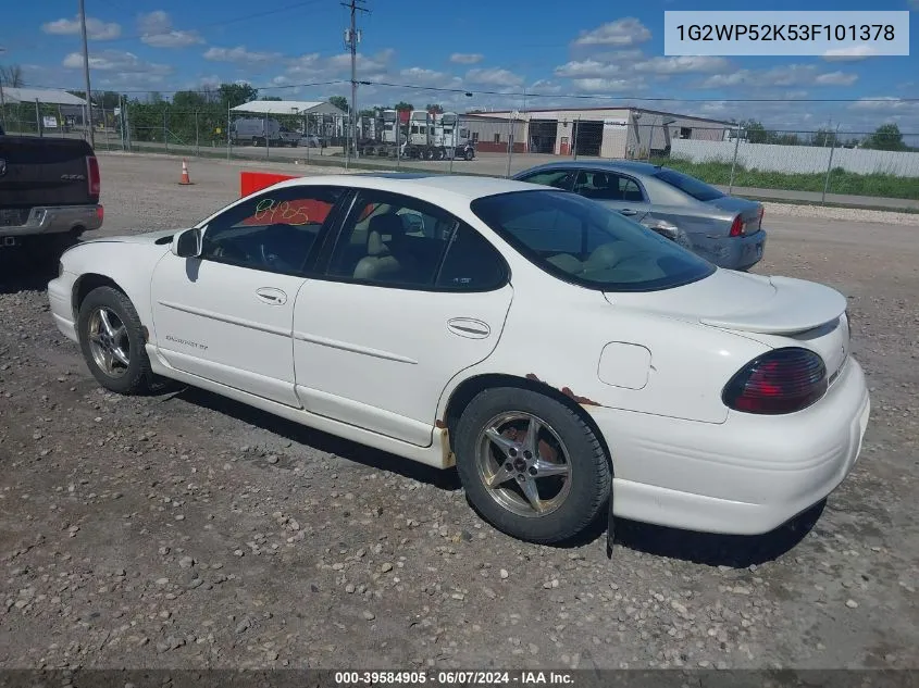 2003 Pontiac Grand Prix Gt VIN: 1G2WP52K53F101378 Lot: 39584905