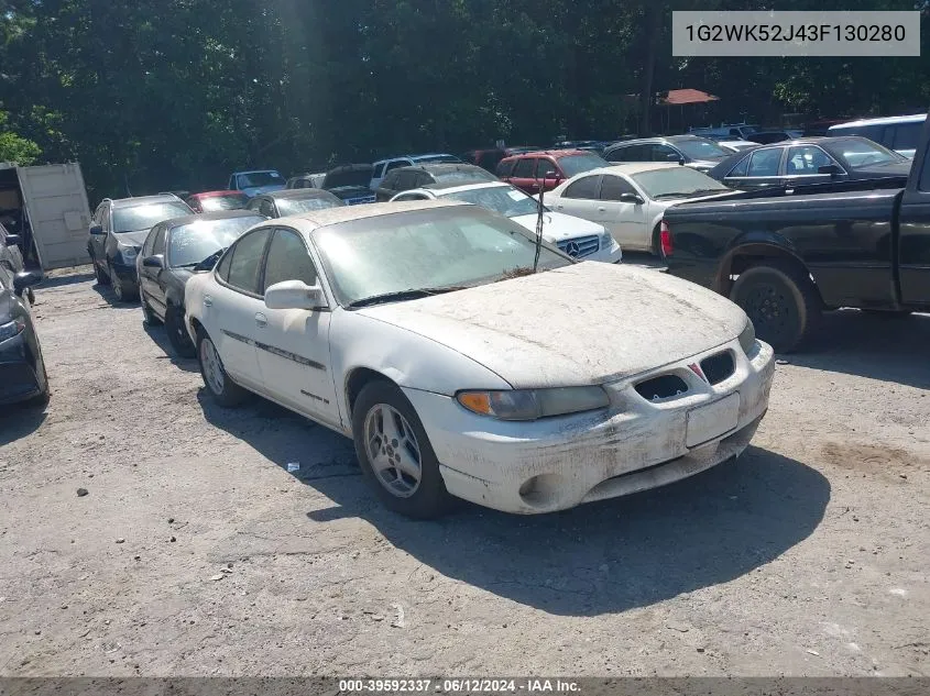 2003 Pontiac Grand Prix Se VIN: 1G2WK52J43F130280 Lot: 39592337