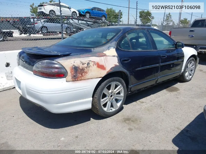 1G2WR52103F106098 2003 Pontiac Grand Prix Gtp