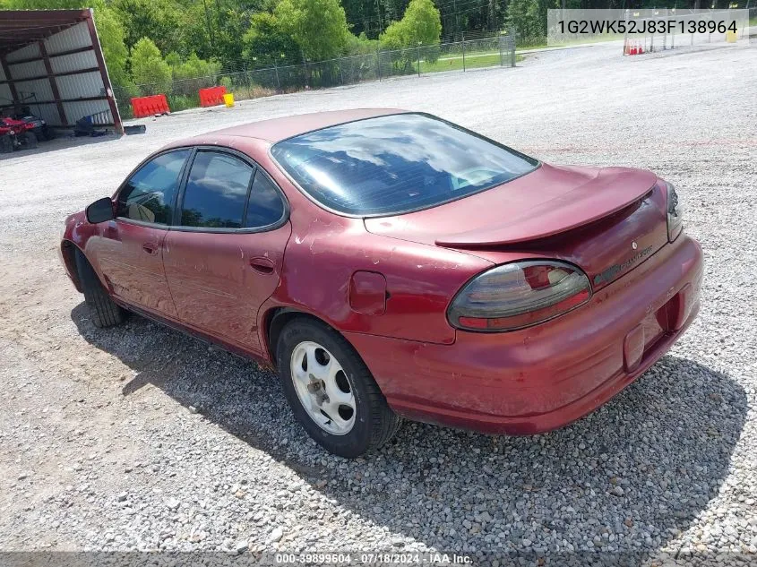 1G2WK52J83F138964 2003 Pontiac Grand Prix Se