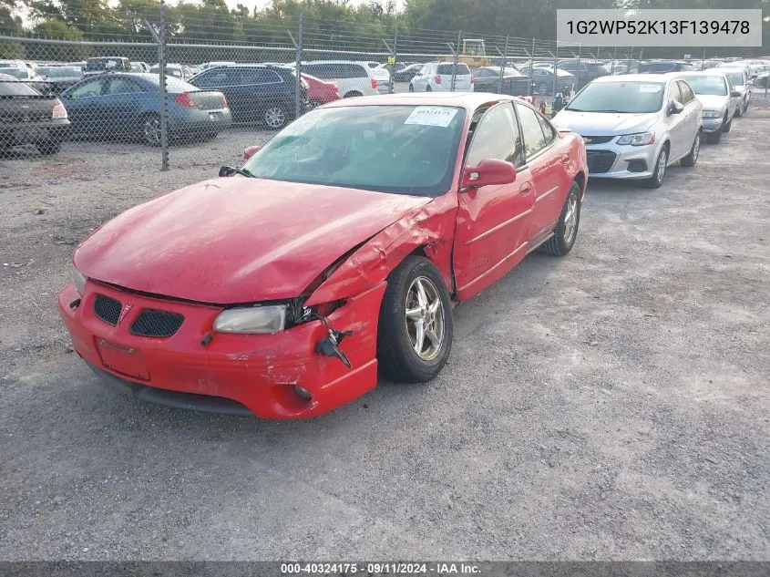 1G2WP52K13F139478 2003 Pontiac Grand Prix Gt