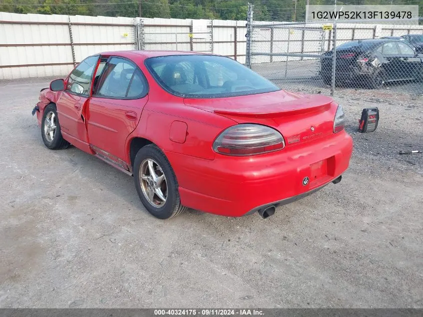 1G2WP52K13F139478 2003 Pontiac Grand Prix Gt