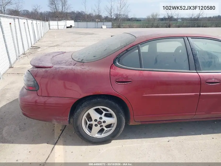 2003 Pontiac Grand Prix Se VIN: 1G2WK52JX3F120580 Lot: 44569272