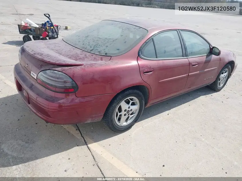 2003 Pontiac Grand Prix Se VIN: 1G2WK52JX3F120580 Lot: 44569272