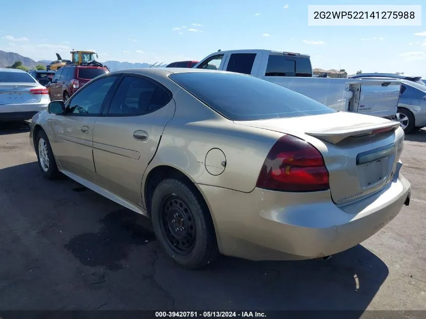 2G2WP522141275988 2004 Pontiac Grand Prix Gt1