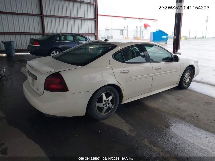 2004 Pontiac Grand Prix Gt2 VIN: 2G2WS522041164203 Lot: 39422507