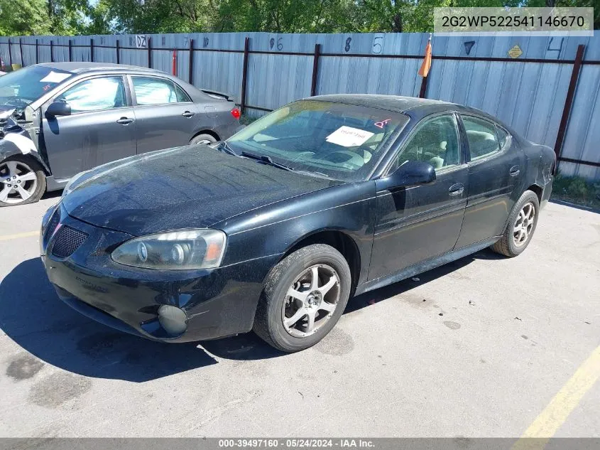 2004 Pontiac Grand Prix Gt VIN: 2G2WP522541146670 Lot: 39497160