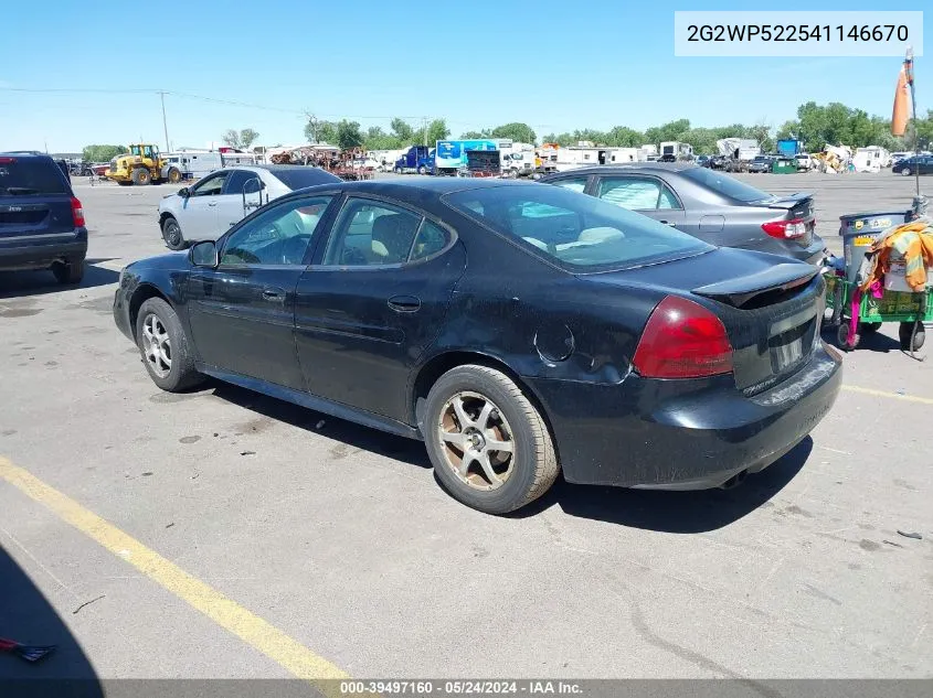 2004 Pontiac Grand Prix Gt VIN: 2G2WP522541146670 Lot: 39497160