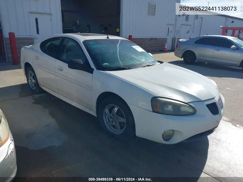 2G2WS522441138073 2004 Pontiac Grand Prix Gt2