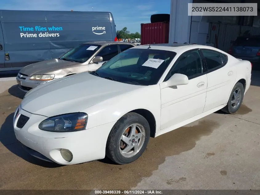 2004 Pontiac Grand Prix Gt2 VIN: 2G2WS522441138073 Lot: 39498339