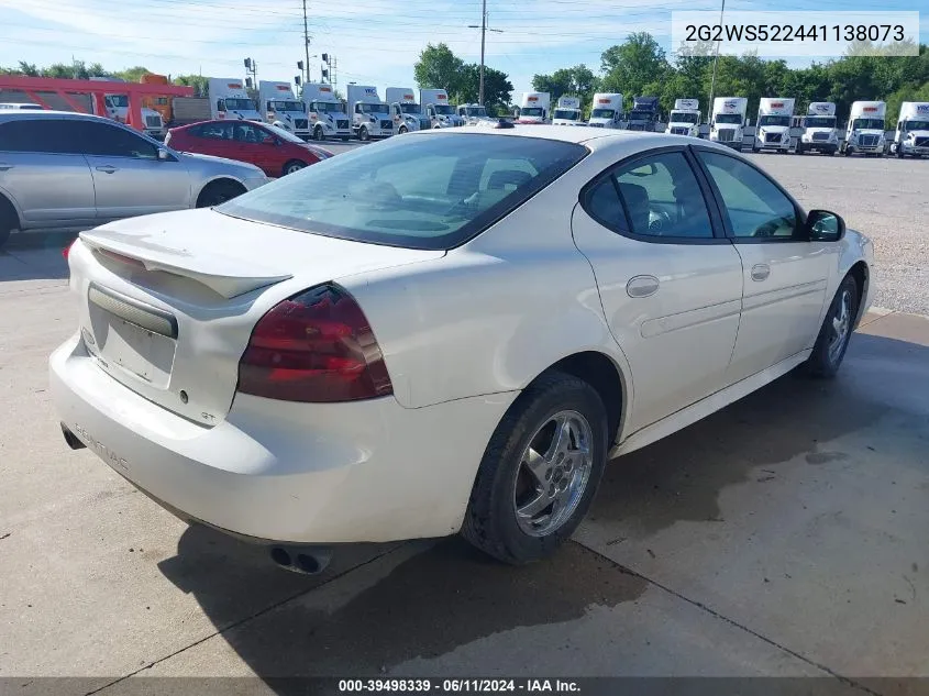 2004 Pontiac Grand Prix Gt2 VIN: 2G2WS522441138073 Lot: 39498339