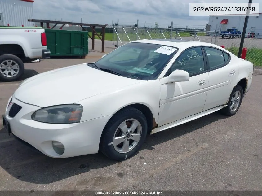 2004 Pontiac Grand Prix Gtp VIN: 2G2WR524741336238 Lot: 39532802