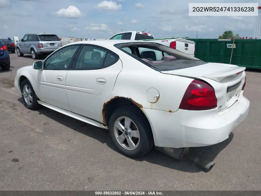 2004 Pontiac Grand Prix Gtp VIN: 2G2WR524741336238 Lot: 39532802