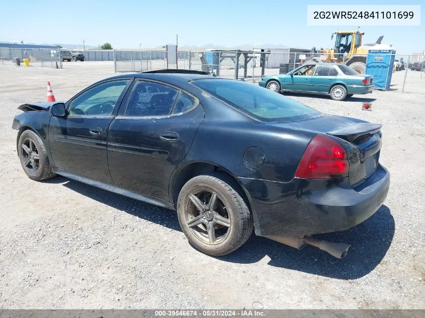 2G2WR524841101699 2004 Pontiac Grand Prix Gtp