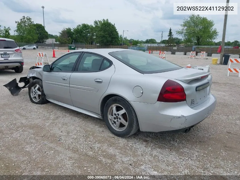 2004 Pontiac Grand Prix Gt2 VIN: 2G2WS522X41129202 Lot: 39565073