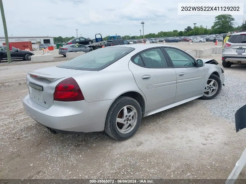 2004 Pontiac Grand Prix Gt2 VIN: 2G2WS522X41129202 Lot: 39565073