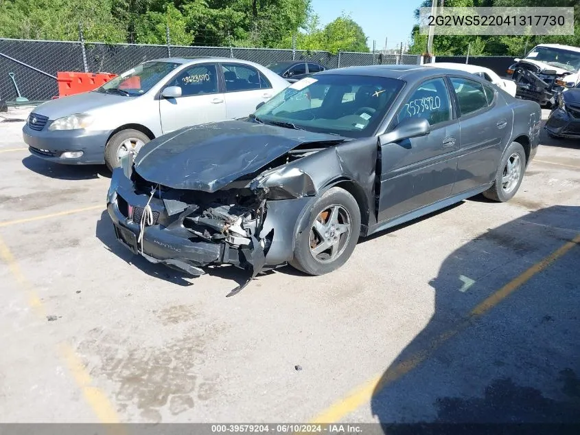 2004 Pontiac Grand Prix Gt2 VIN: 2G2WS522041317730 Lot: 39579204