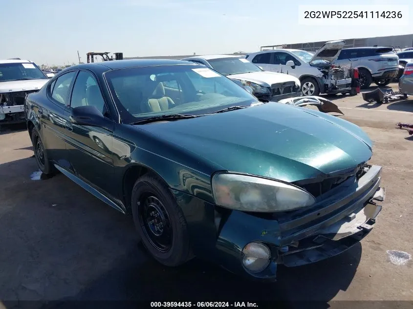 2G2WP522541114236 2004 Pontiac Grand Prix Gt1