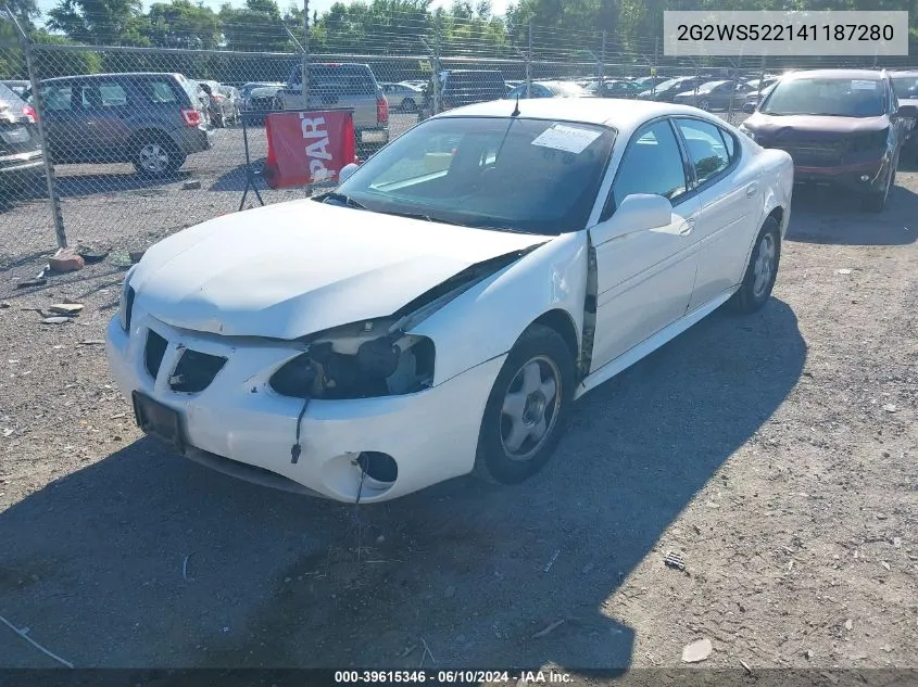 2004 Pontiac Grand Prix Gt2 VIN: 2G2WS522141187280 Lot: 39615346