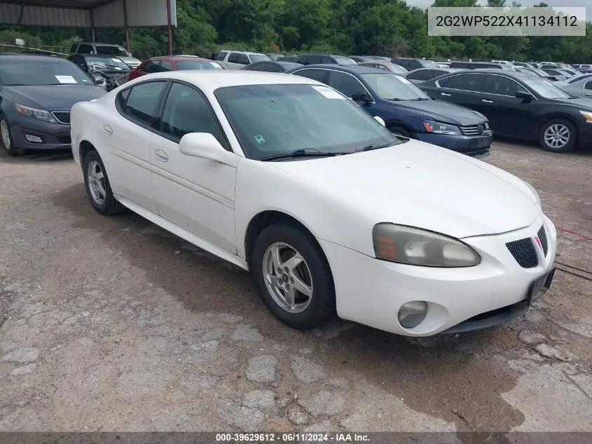 2004 Pontiac Grand Prix Gt1 VIN: 2G2WP522X41134112 Lot: 39629612