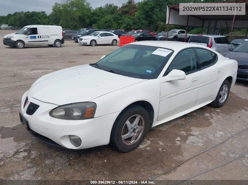 2004 Pontiac Grand Prix Gt1 VIN: 2G2WP522X41134112 Lot: 39629612