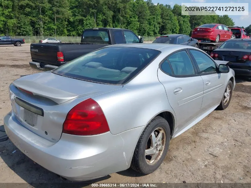 2004 Pontiac Grand Prix Gt1 VIN: 2G2WP522741272125 Lot: 39665314