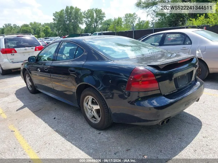 2004 Pontiac Grand Prix Gt2 VIN: 2G2WS522241344511 Lot: 39666006