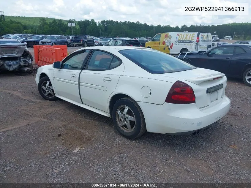 2004 Pontiac Grand Prix Gt1 VIN: 2G2WP522941366913 Lot: 39671834