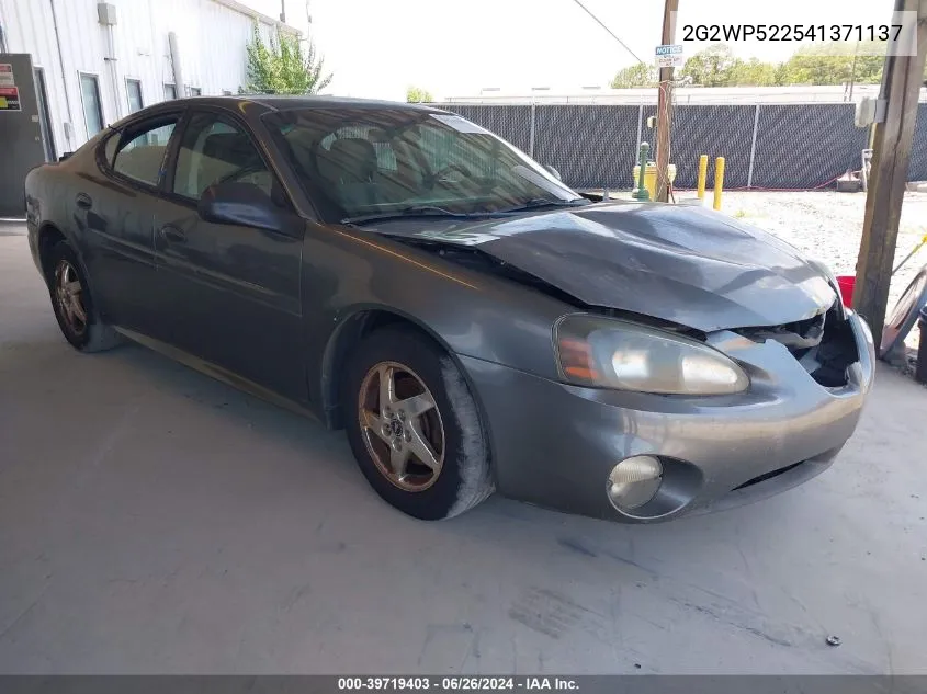 2G2WP522541371137 2004 Pontiac Grand Prix Gt1