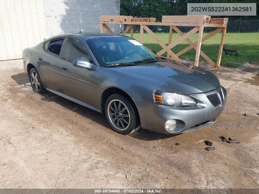 2004 Pontiac Grand Prix Gt2 VIN: 2G2WS522341362581 Lot: 39754480